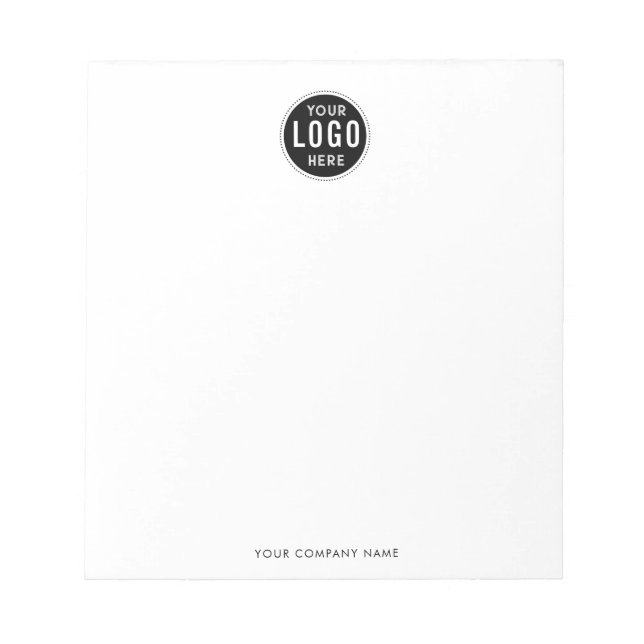 Custom Business Logo Company Name Notepad (Front)