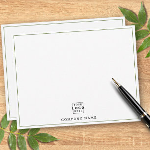 Custom Business Logo Company Name Olive Green Line Card