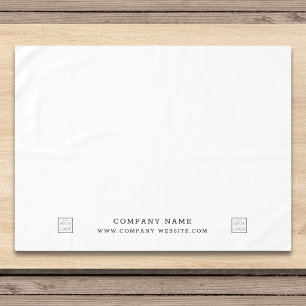 Custom Business Logo Company Name Promo White Tablecloth