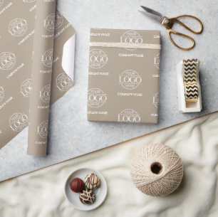 Custom Business Logo Company Name Promotional Wrapping Paper