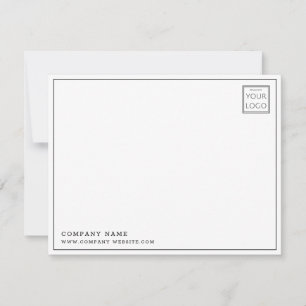 Custom  Business Logo Company Name Thank You Photo Card