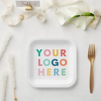 Custom Business Logo Company Party Event Supplies Paper Plate