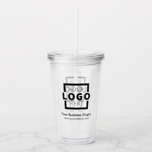 Custom Business Logo Company Promotional Acrylic Tumbler