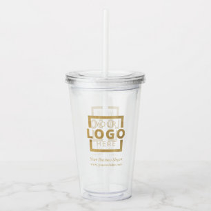 Custom Business Logo Company Promotional Acrylic Tumbler