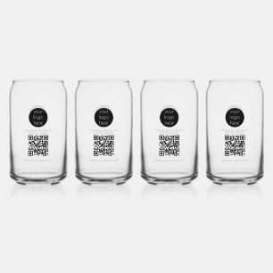 Custom Business Logo Company Promotional Can Glass