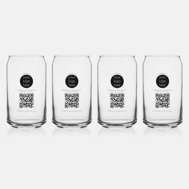 Custom Business Logo Company Promotional  Can Glass (Front)