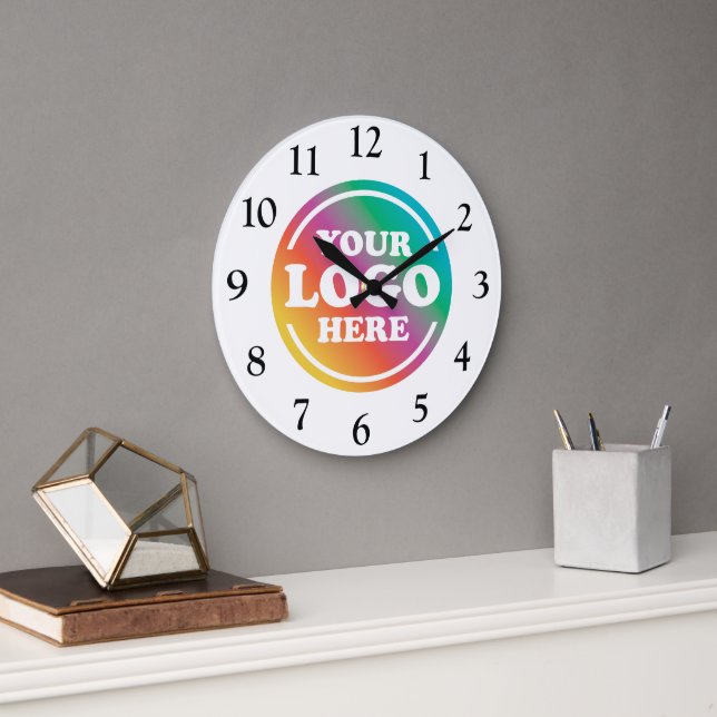 Custom Business Logo, Company Promotional Large Clock (Office)