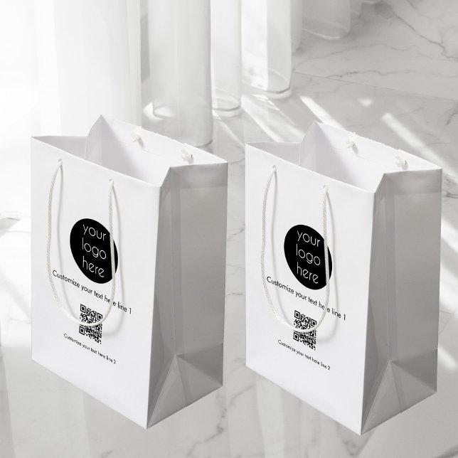 Custom Business Logo Company Promotional  Medium Gift Bag (Creator Uploaded)