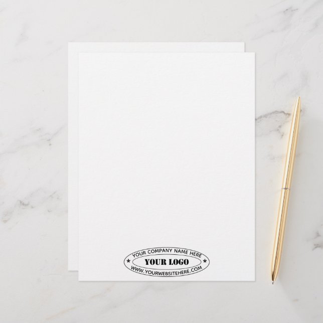 Custom Business Logo Company Stamp Letterhead (Front/Back In Situ)