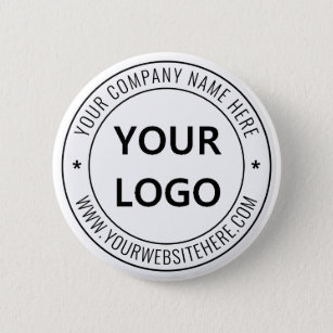 Custom Business Logo Company Stamp - Personalised  6 Cm Round Badge