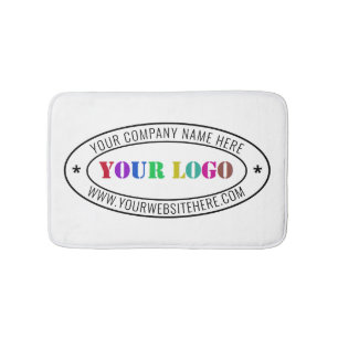 Custom Business Logo Company Stamp - Personalised Bath Mat