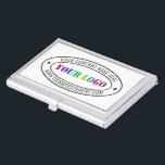 Custom Business Logo Company Stamp Personalised  Business Card Holder<br><div class="desc">Custom Business Logo Company Stamp - Personalised Website - Text Promotional Professional Customisable Stamp Gift - Add Your Logo - Image / Name - Company / Website - Information - Resize and move or remove and add elements / text with customisation tool. Choose / add your colour !</div>
