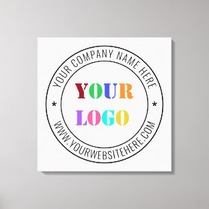 Custom Business Logo Company Stamp - Personalised Canvas Print