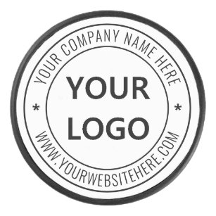 Custom Business Logo Company Stamp - Personalised  Hockey Puck