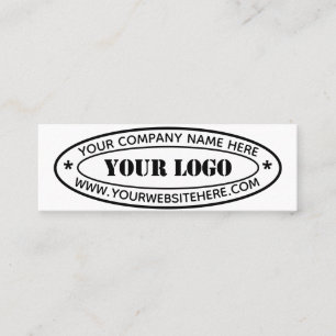 Custom Business Logo Company Stamp Personalised Mini Business Card