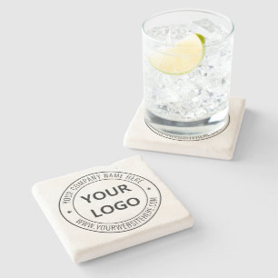 Custom Business Logo Company Stamp - Personalised Stone Coaster