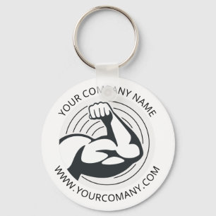 Custom Business Logo Company Website Key Ring