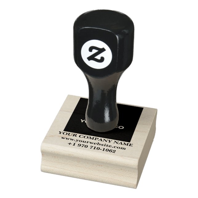Custom Business Logo & Company-website Name Design Rubber Stamp (Stamp)