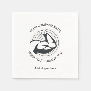 Custom Business Logo Company Website Paper Napkin