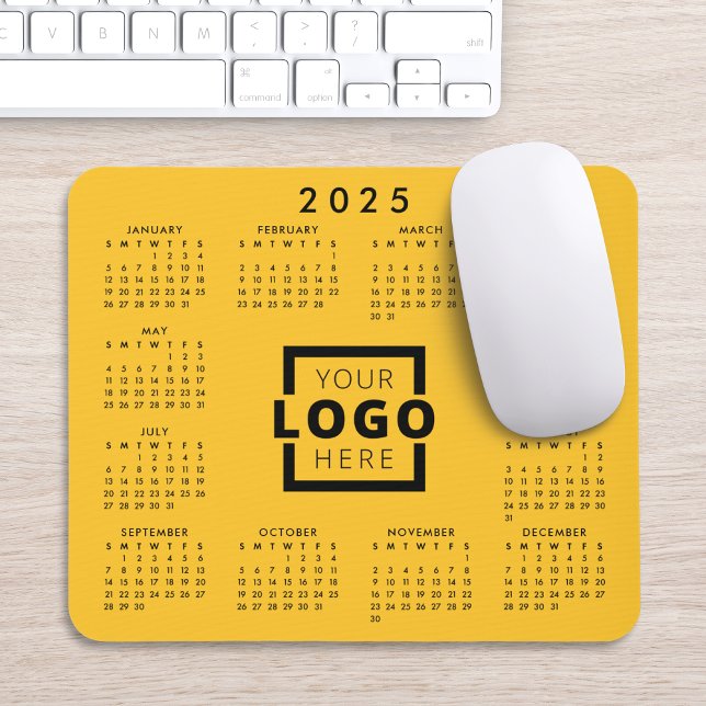 Custom Business Logo Corporate 2025 Calendar Mouse Pad (Creator Uploaded)