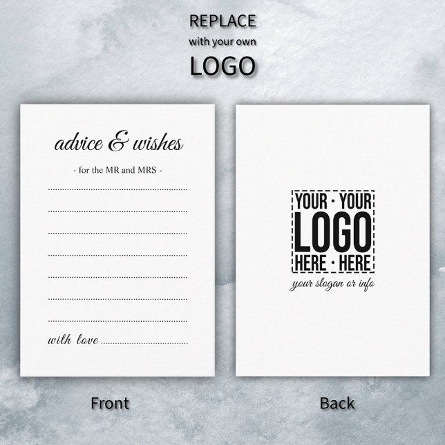 Custom Business Logo Corporate Company Modern Cool Advice Card (Creator Uploaded)