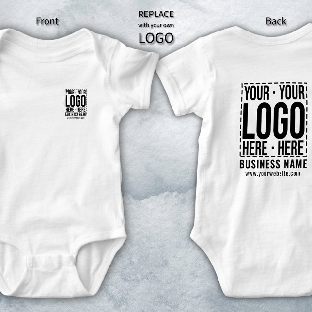 Custom Business Logo Corporate Company Modern Cool Baby Bodysuit (Creator Uploaded)