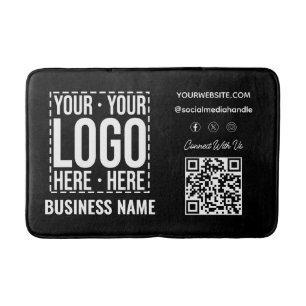 Custom Business Logo Corporate Company Modern Cool Bath Mat