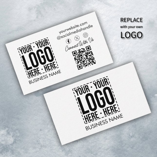 Custom Business Logo Corporate Company Modern Cool Business Card (Creator Uploaded)