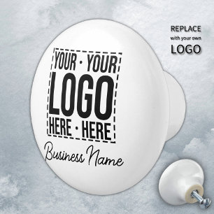 Custom Business Logo Corporate Company Modern Cool Ceramic Knob