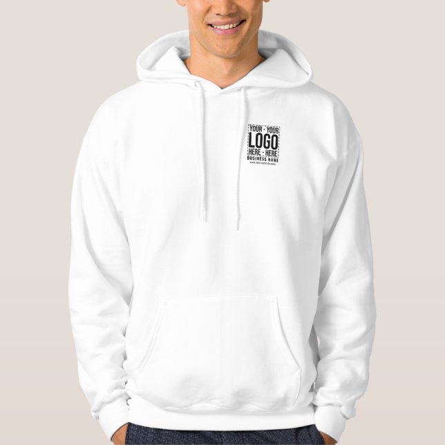 Custom Business Logo Corporate Company Modern Cool Hoodie (Front)