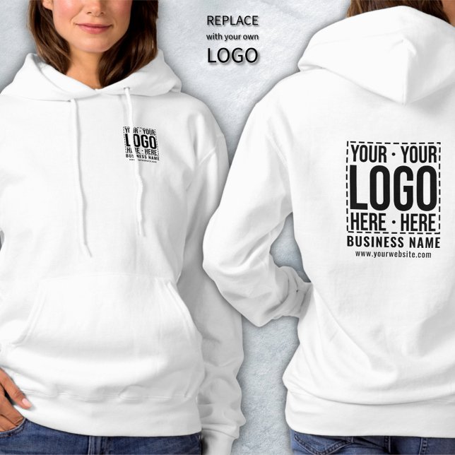 Custom Business Logo Corporate Company Modern Cool Hoodie (Creator Uploaded)