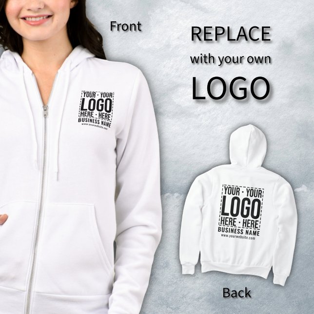 Custom Business Logo Corporate Company Modern Cool Hoodie (Creator Uploaded)