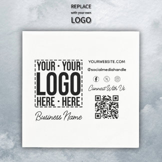 Custom Business Logo Corporate Company Modern Cool Napkin