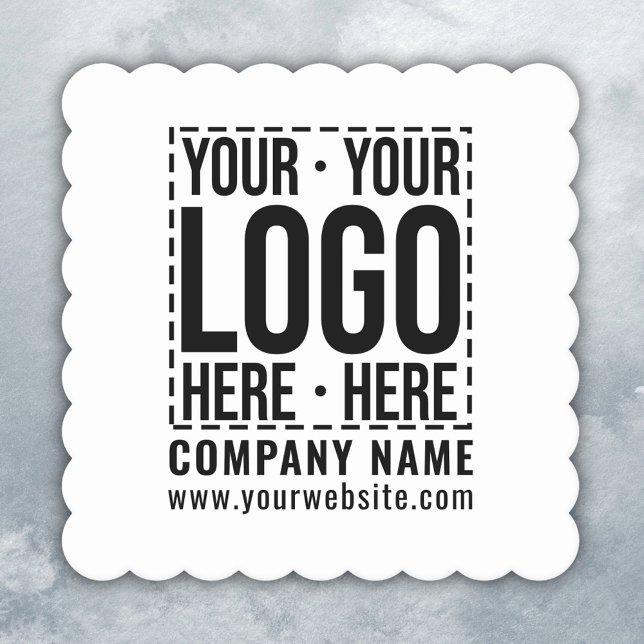 Custom Business Logo Corporate Company Modern Cool Paper Coaster (Creator Uploaded)