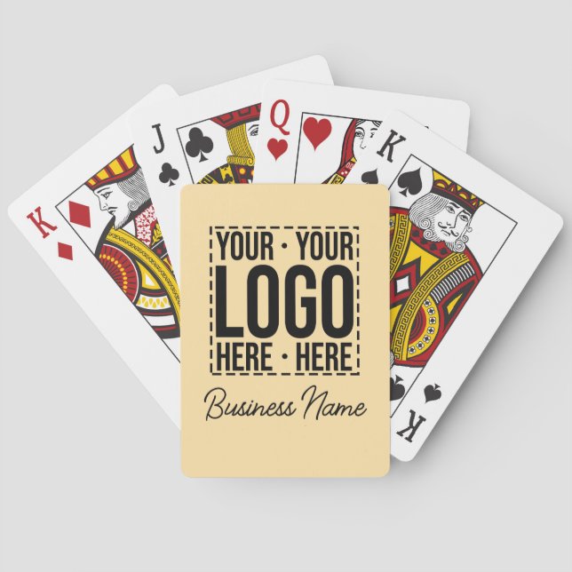 Custom Business Logo Corporate Company Modern Cool Playing Cards (Back)