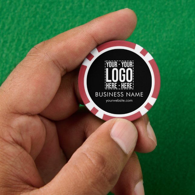 Custom Business Logo Corporate Company Modern Cool Poker Chips (Hand)