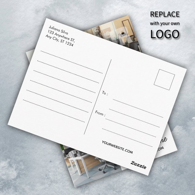 Custom Business Logo Corporate Company Modern Cool Postcard (Creator Uploaded)