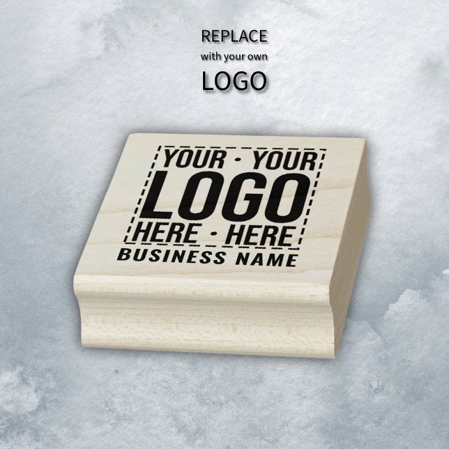 Custom Business Logo Corporate Company Modern Cool Rubber Stamp (Creator Uploaded)