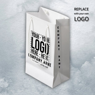 Custom Business Logo Corporate Company Modern Cool Small Gift Bag