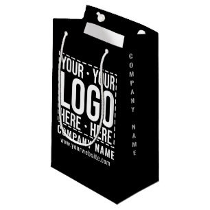 Custom Business Logo Corporate Company Modern Cool Small Gift Bag