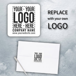 Custom Business Logo Corporate Company Modern Cool Square Sticker