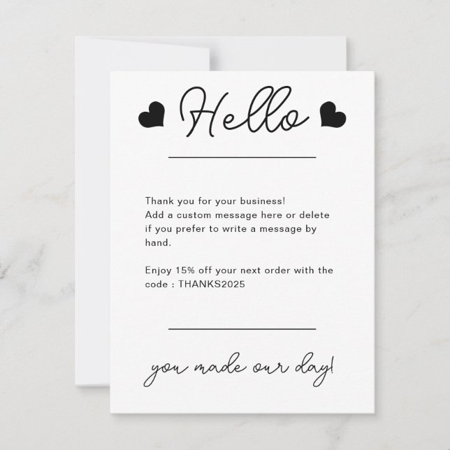 Custom Business Logo Corporate Company Modern Cool Thank You Card (Front)