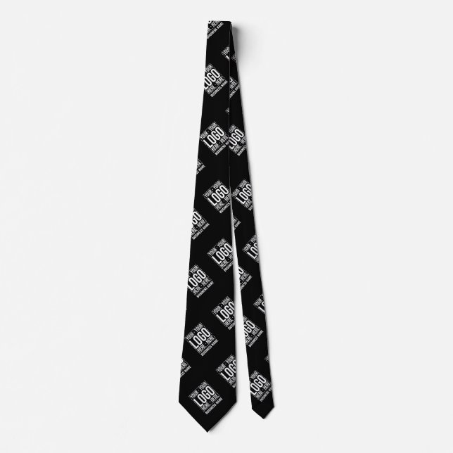 Custom Business Logo Corporate Company Modern Cool Tie (Front)