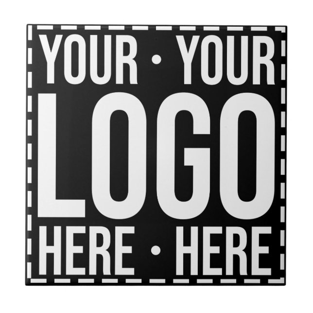 Custom Business Logo Corporate Company Modern Cool Tile (Front)