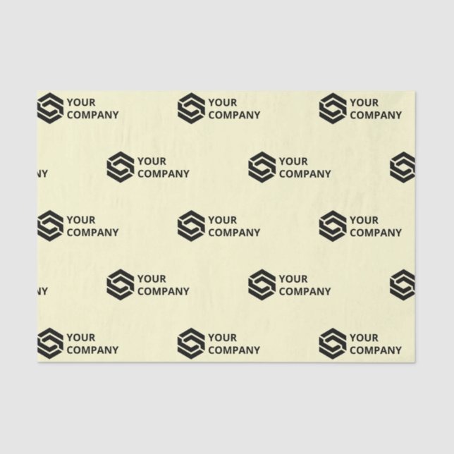 Custom Business Logo Corporate Cream Tissue Paper (Front)