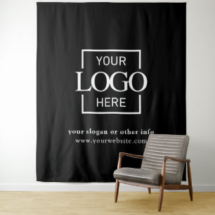 Custom Business Logo Corporate Event Backdrop Tapestry