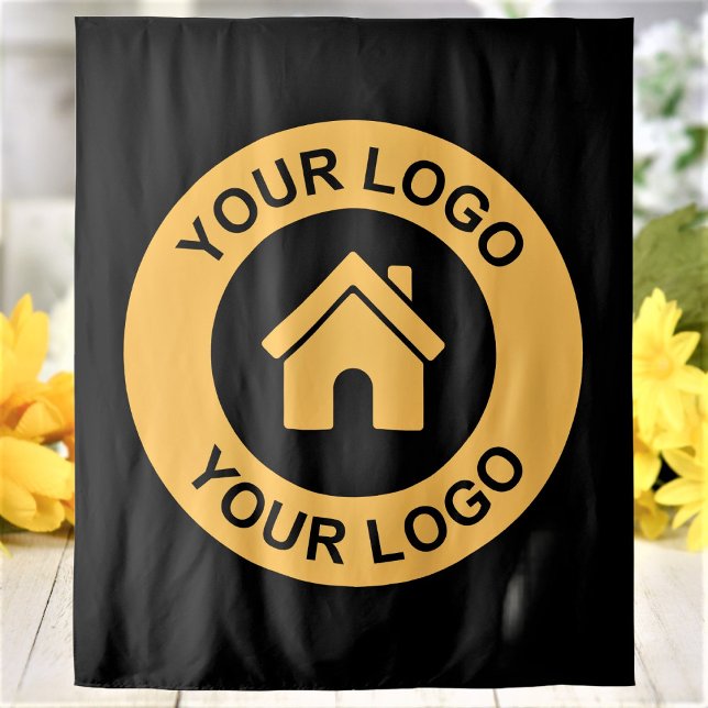 Custom Business Logo Corporate Event Black Tapestry (Creator Uploaded)
