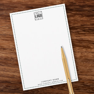 Custom Business Logo Corporate Forest Green Border Card
