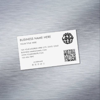 Custom Business Logo Corporate Marketing Modern Magnetic Business Card