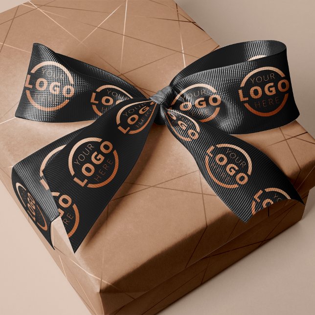 Custom Business Logo Corporate Marketing Promo Grosgrain Ribbon (Creator Uploaded)